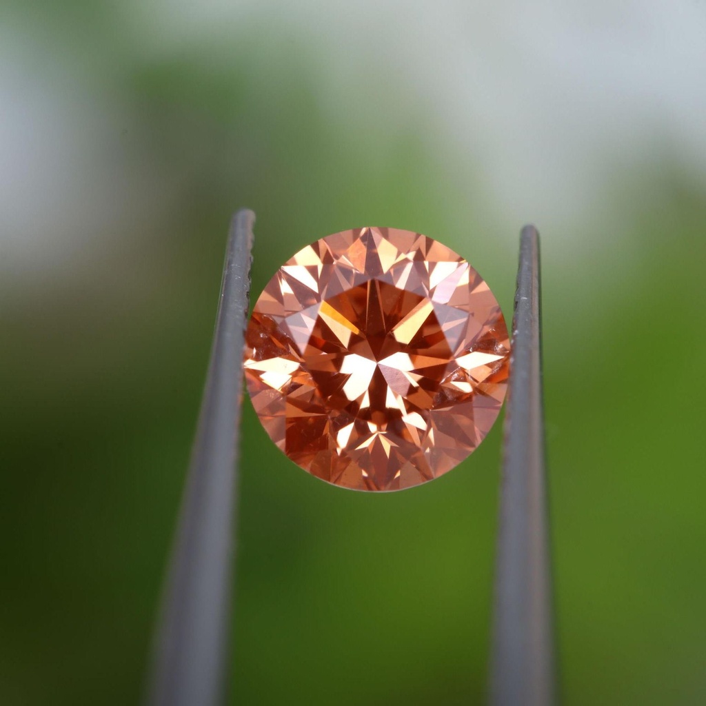 Loose Moissanite Orange Clean Round Cut 8.50 MM