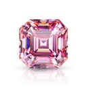 Loose Moissanite Pink Clean Asscher Cut 10.50 MM