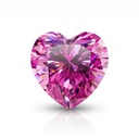 Loose Moissanite Pink Clean Heart Cut 4.50 MM