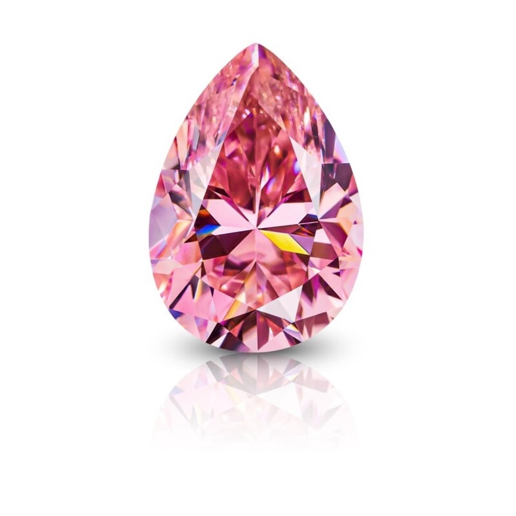 Loose Moissanite Pink Clean Pear Cut 11.00 x 7.00 MM