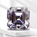 Loose Moissanite Purple Clean Asscher Cut 7.00 MM
