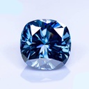 Loose Moissanite Royal Blue Clean Cushion Cut 7.50 MM