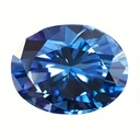 Loose Moissanite Royal Blue Clean Oval Cut 7.00 x 5.00 MM
