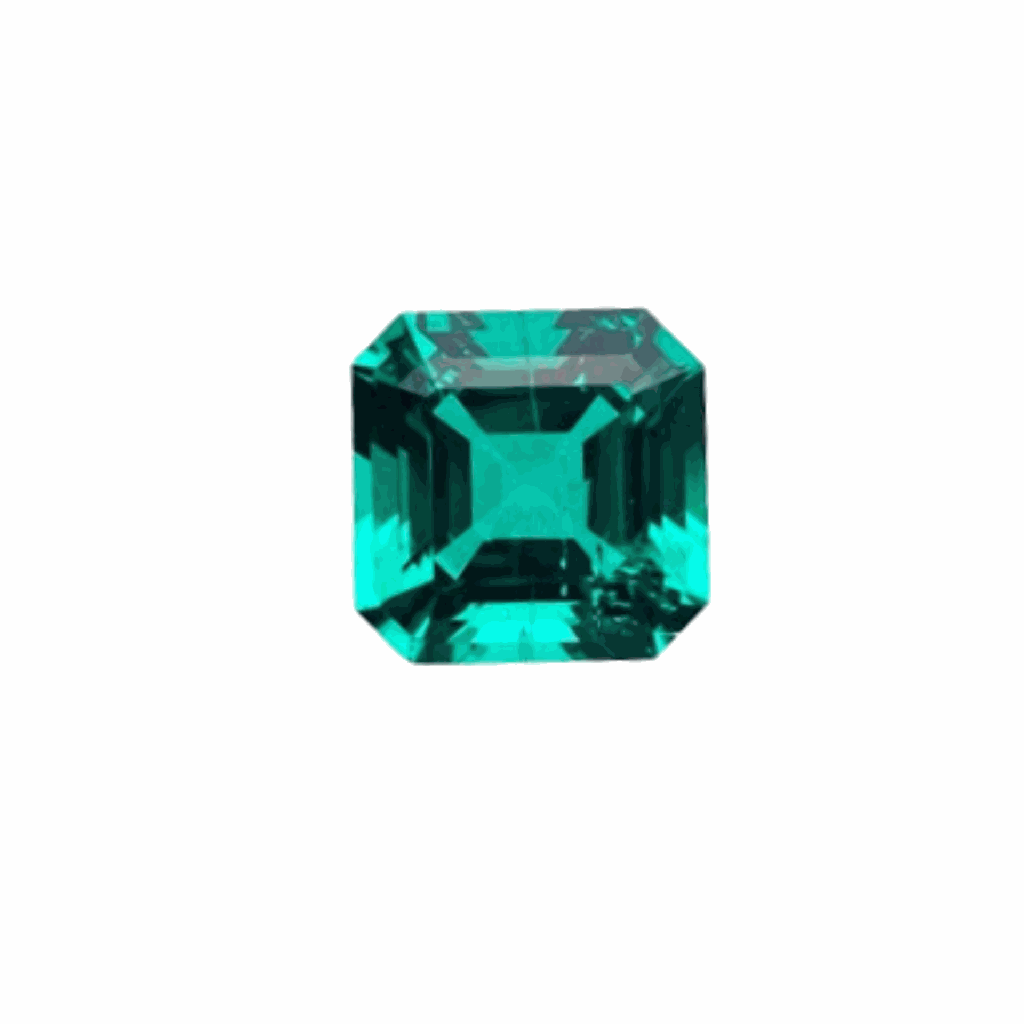 Loose Moissanite Vivid Green Clean Asscher Cut 7.50 MM