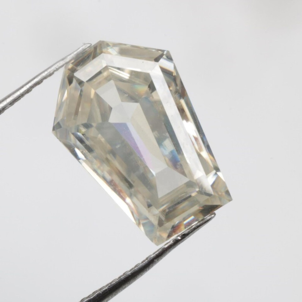 Loose Moissanite White Clean Coffin Cut 10.00 x 7.00 MM Cut