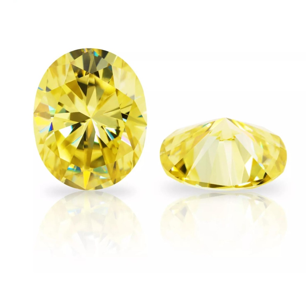 Loose Moissanite Yellow Clean Oval Cut 12.00 x 10.00 MM