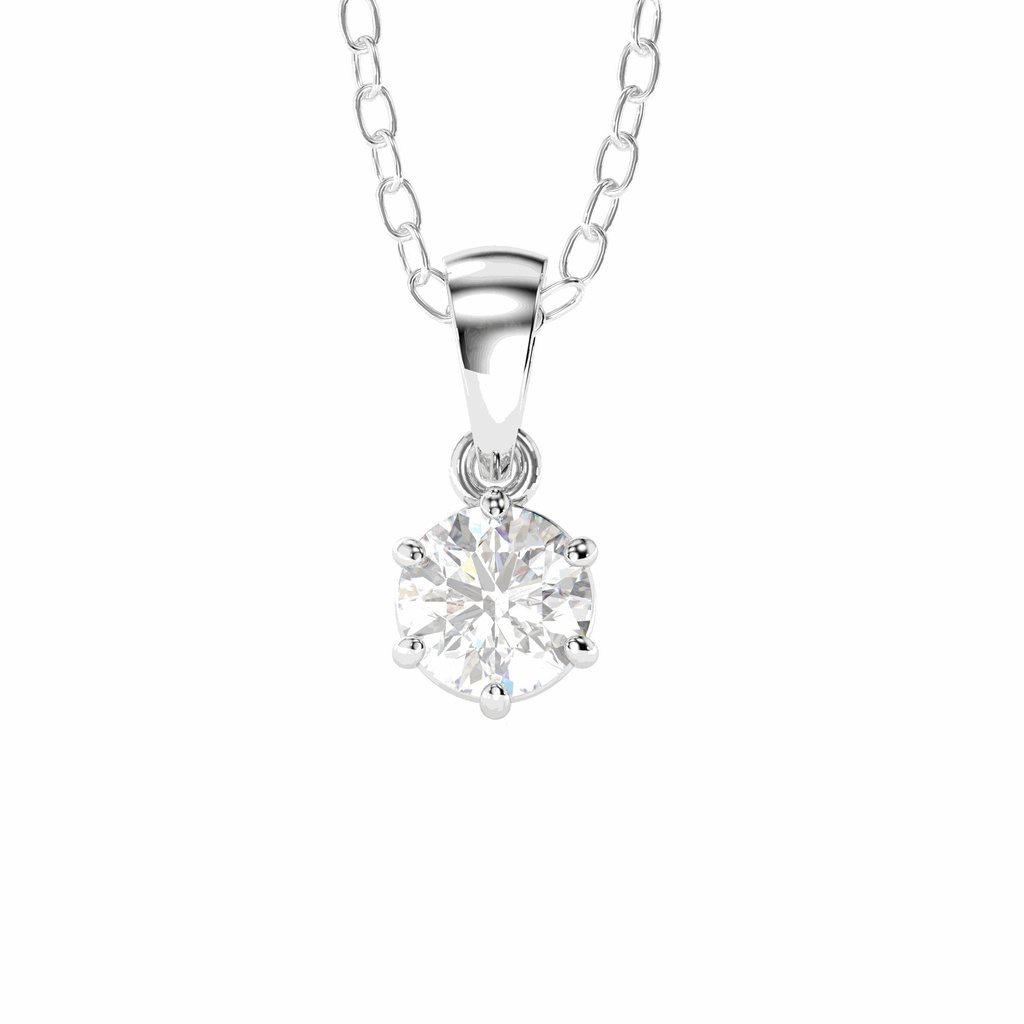  Round Diamond Pendant For Women