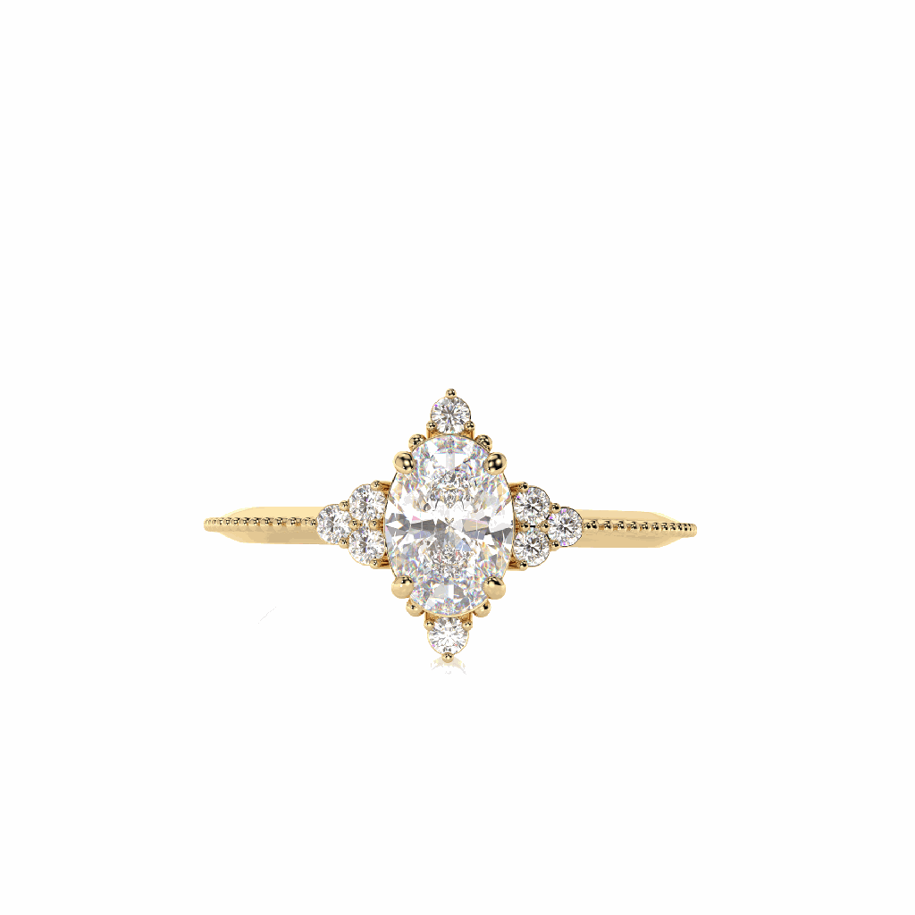 Oval Diamond Engagement Ring for Women