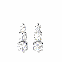  Round Cut Drops/Dangle Stud Earring