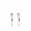 Princess Cut Stone Hoop Earring For Women