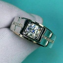 Round Cut Stone Engagement Ring for Men