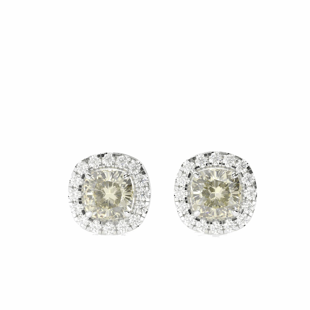 Cushion Cut Moissanite Stone Stud Earring For Women