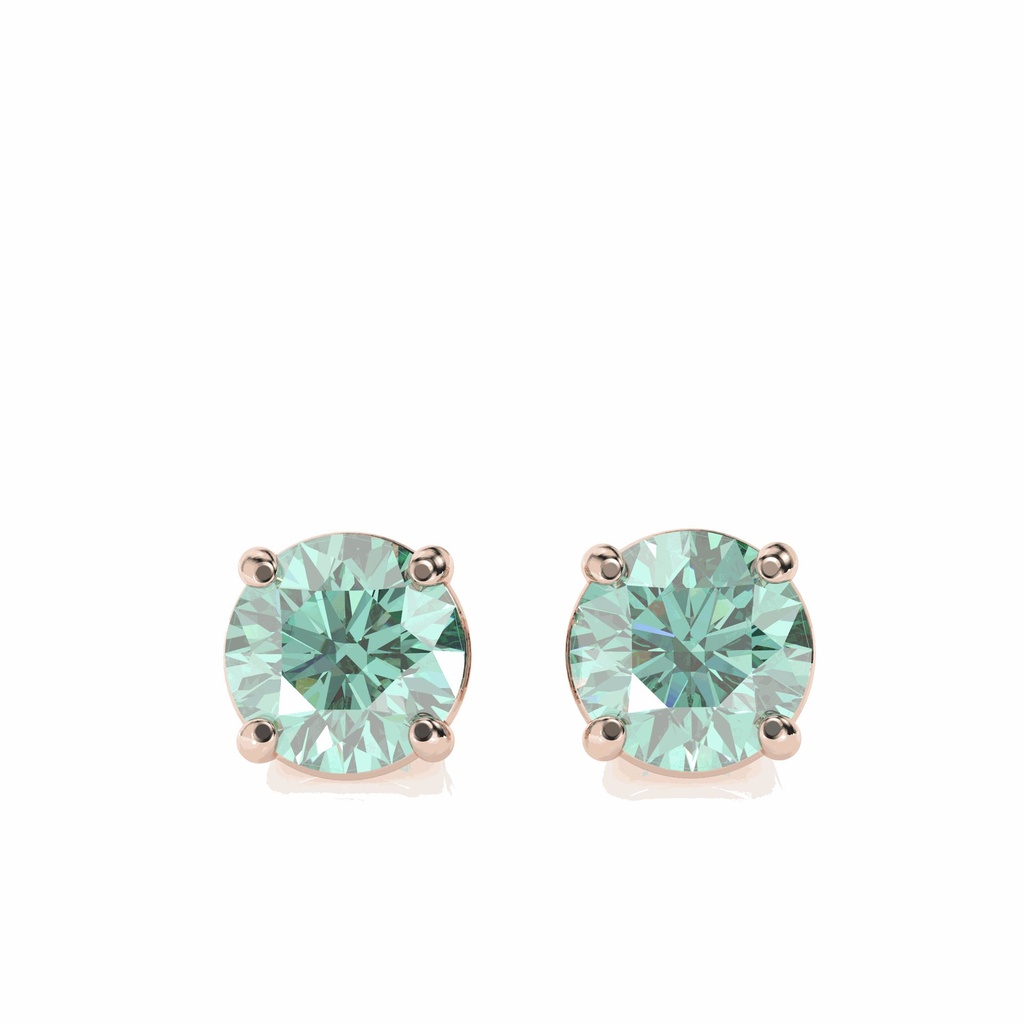 Round Cut Moissanite Stone Earring For Women