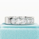  Lab Grown Diamond Half Eternity Band / Channel Set Diamond Band / White Gold / Platinum / Unique Eternity Ring / Lab Diamonds