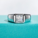 Men Ring Princess Cut Ring 