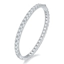 Luxury Bangles 18K White Gold Plated Silver
