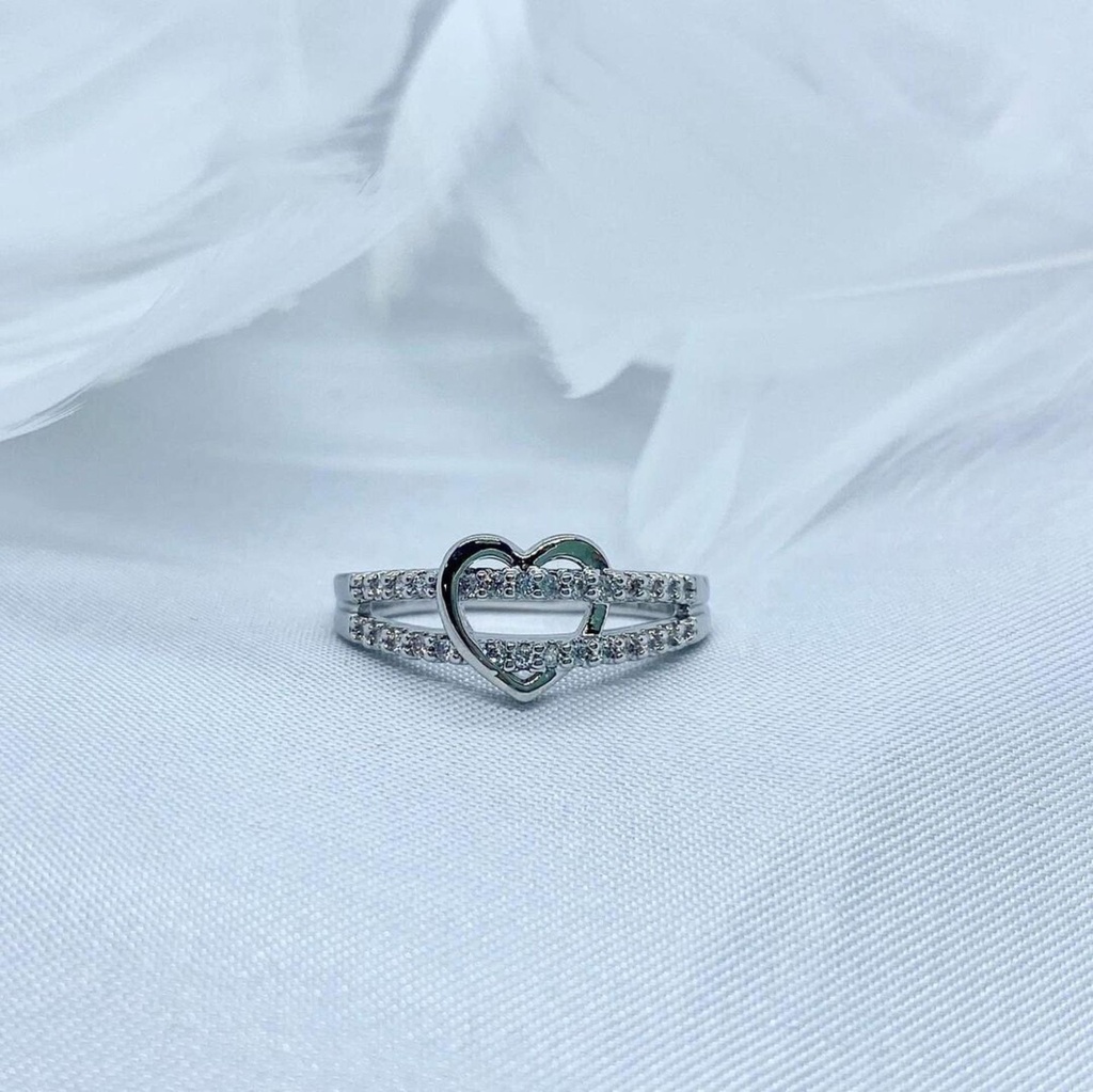 Heart Shape Unique Lab Grown Diamond Engagement Ring, 14K White Gold Dinty Ring, Minimalist Ring, Promise Ring, Gift For Her