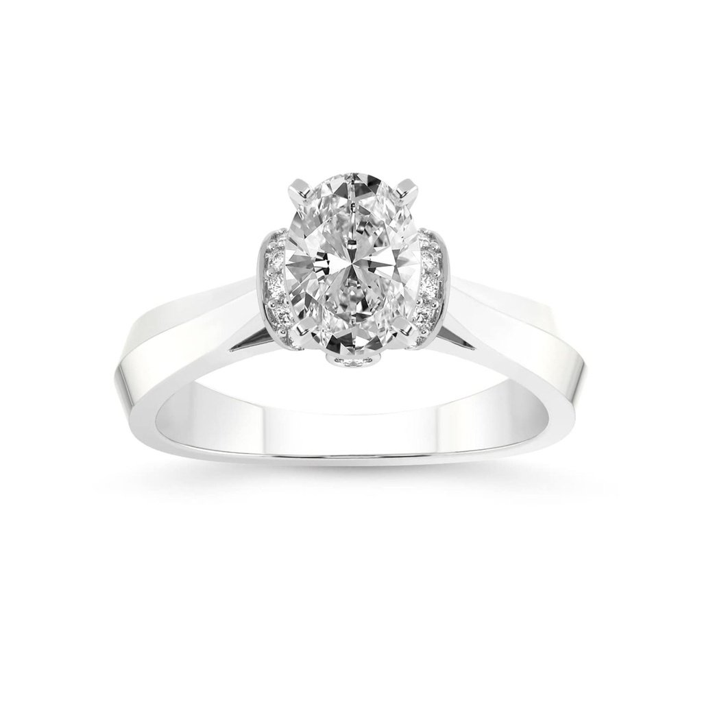 Lab Grown Diamond Engagement Ring Delanie Side Cuff Diamond Engagement Ring 