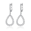 Luxury Earring 18K White Gold Plated Silver