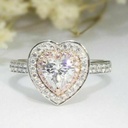 Heart Diamond Engagement Ring For Women