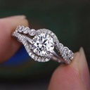 Round Shape Diamond Bridal Ring For Women