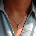 Emerald Solitaire Engagement Pendant / Romantic Anniversary Gift For Girlfriend