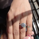  Round Cut  Ring / 6 Prong Proposal Ring For Her / Sterling Silver Wedding Ring / 14K Solid Gold Engagement Simple Ring