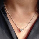 Heart Shape Moissanite Pendant, 1.10 CT Heart Colorless Moissanite Pendant, Bezel Set Pendant, Wedding Pendant for Women, Gift for Her