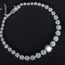 Round Moissanite stone Sterling Silver Tennis Bracelet