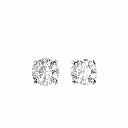 Solitaire Stud Earrings Round Cut For Women's