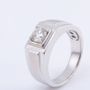  Round Moissanite Diamond Men's Ring