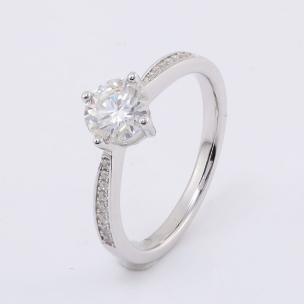  Round Moissanite Diamond Women Ring