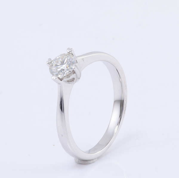 1ct  6.5mm DEF Round Moissanite Diamond Women Ring