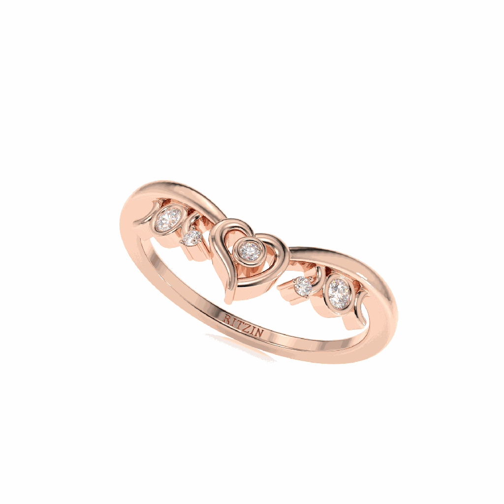 Round Diamond Band Engagement Band for Women