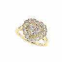 Heart Diamond Engagement Ring for Women