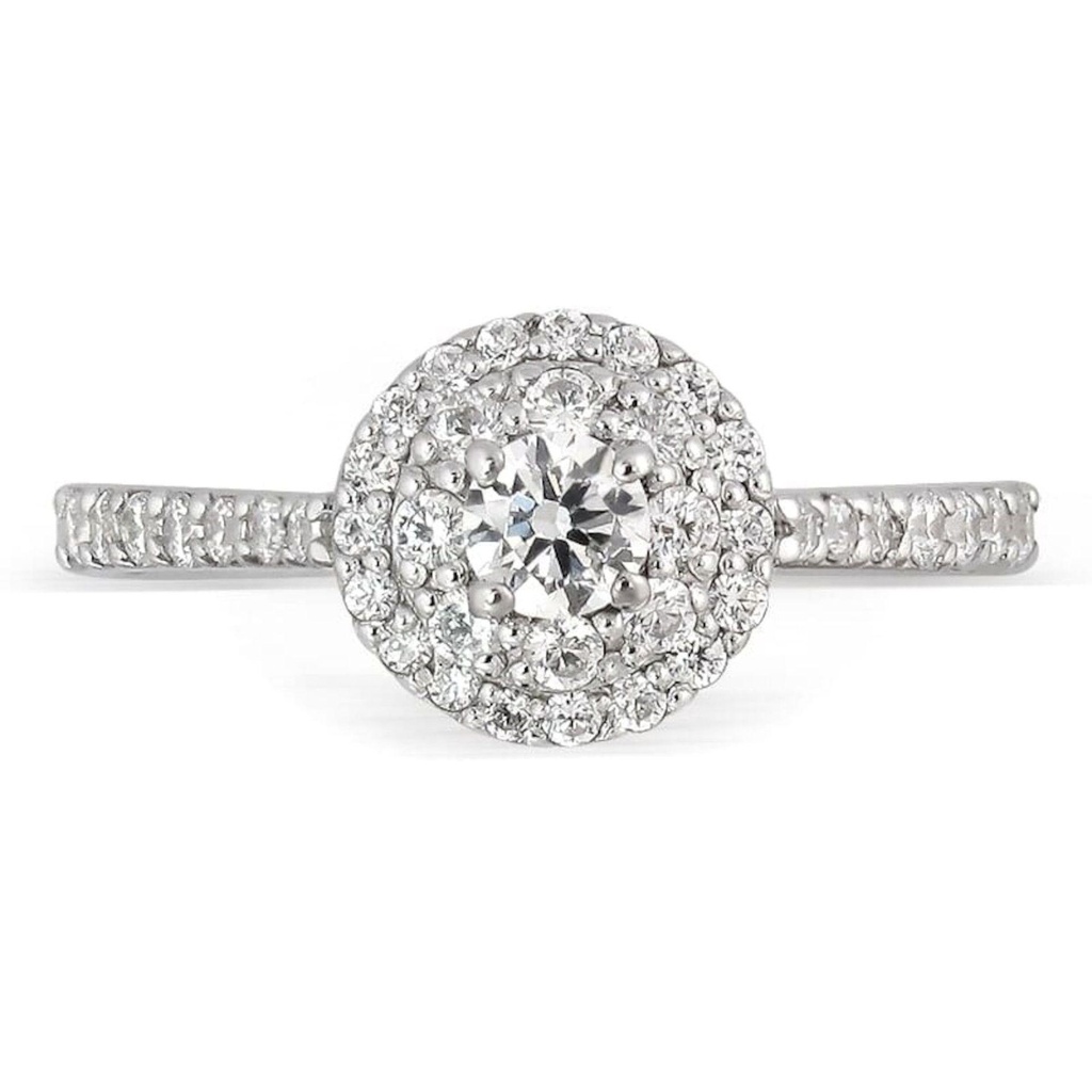 Round Halo Diamond  Engagement Ring For Women