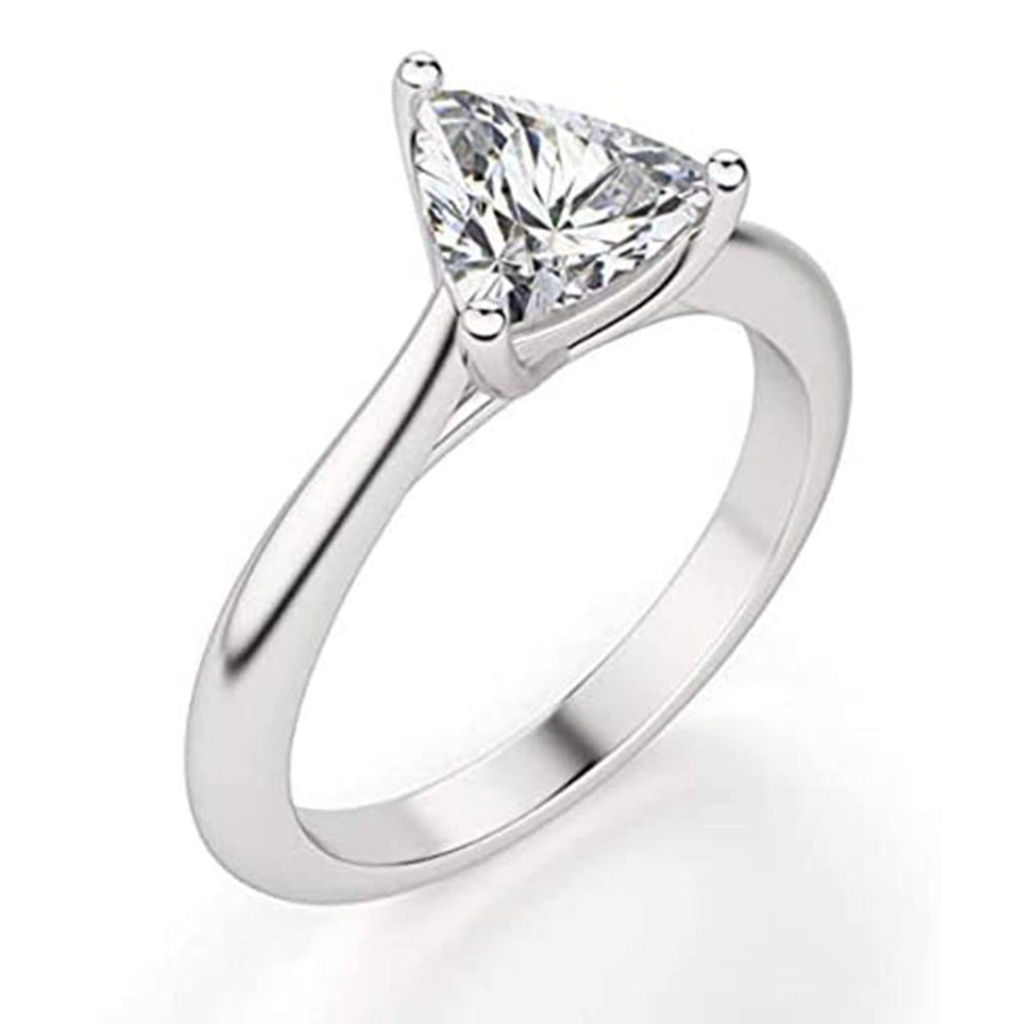 Triangle Cut Solitaire Engagement Ring