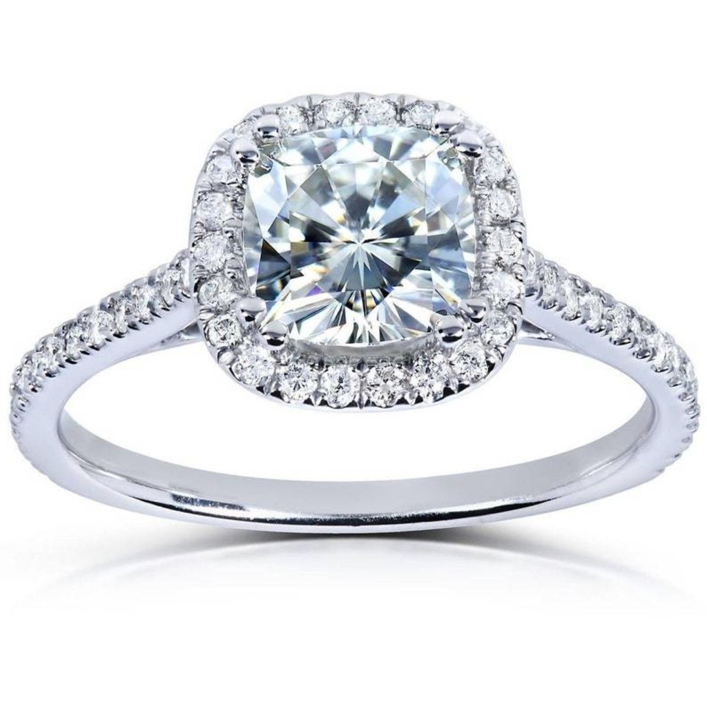  Cushion Cut Halo Engagement Ring