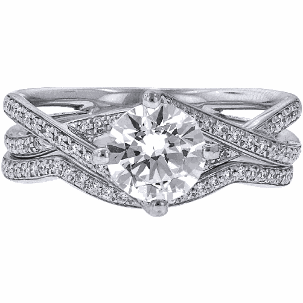 Shopify Size White Gold Bridal Set Ring For Women