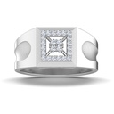 18K Gold Round Cut Diamond Engagement Ring For Men