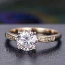 Round Diamond Engagement Ring for Women Ring