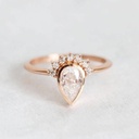  Pear Diamond Engagement Fancy Ring For Women