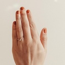 Round Diamond Band Engagement Ring for Women