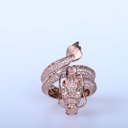 Round Cut Stones Hip Hop Ring For Her