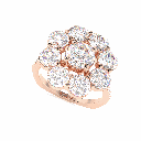 Round Diamond Floral Style Engagement Ring for Her