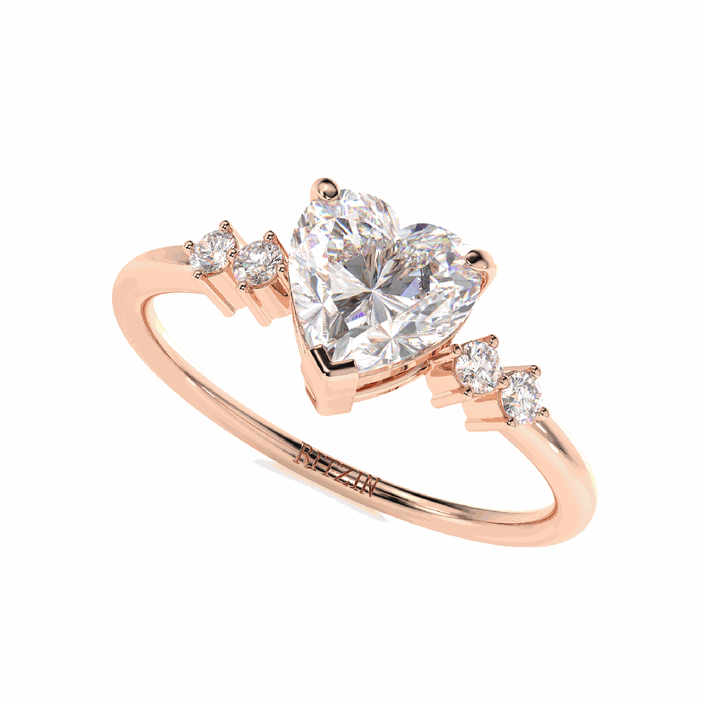 Heart Diamond Fancy Engagement Ring for Women