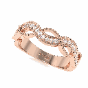 Round Diamond Band Engagement Ring for Women