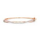  Round Diamond Two Line Designer Bangle 