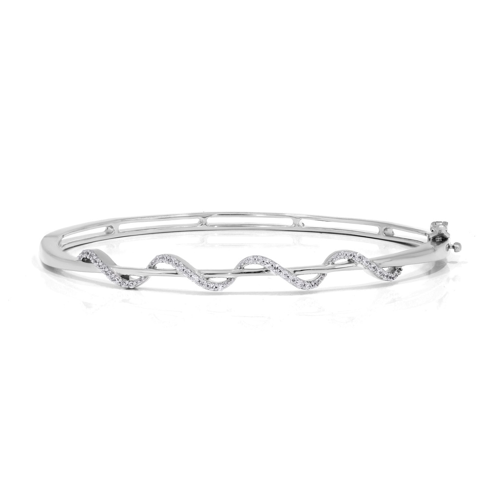  Round Diamond Curly Design Bangle