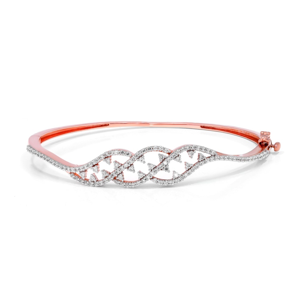 Round Diamond Luxurious Designer Bangle 